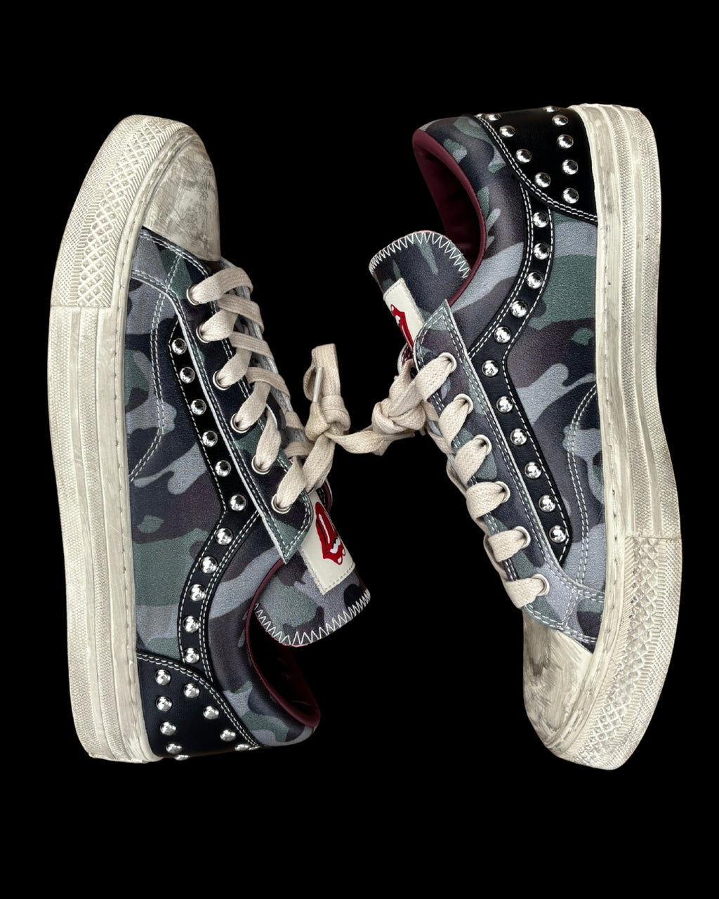 Camouflage Scuffed Rock & Roll Shoes
