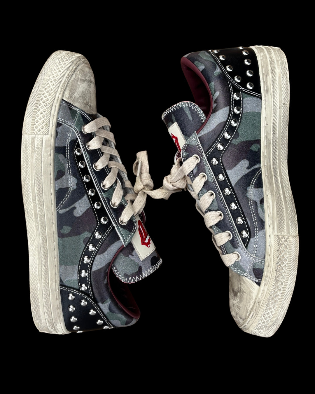 Camouflage Scuffed Rock & Roll Shoes
